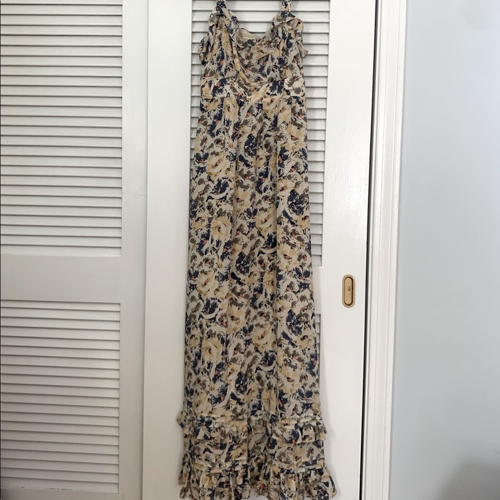 Anthropologie floral maxi dress